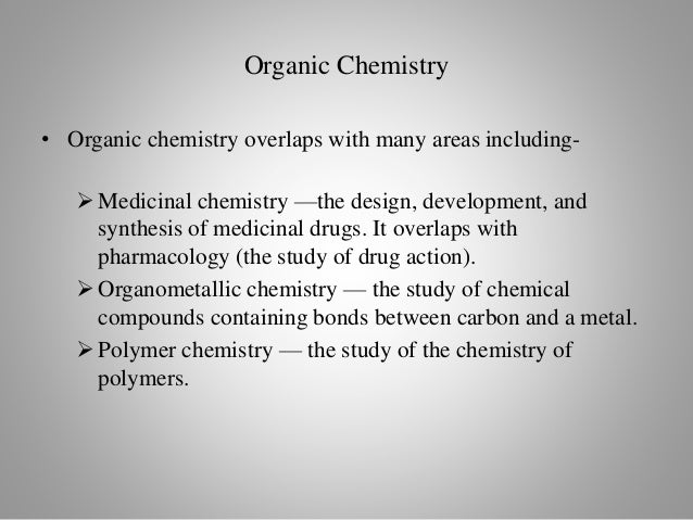 branch of chemistry that deals with substances in which carbon is present